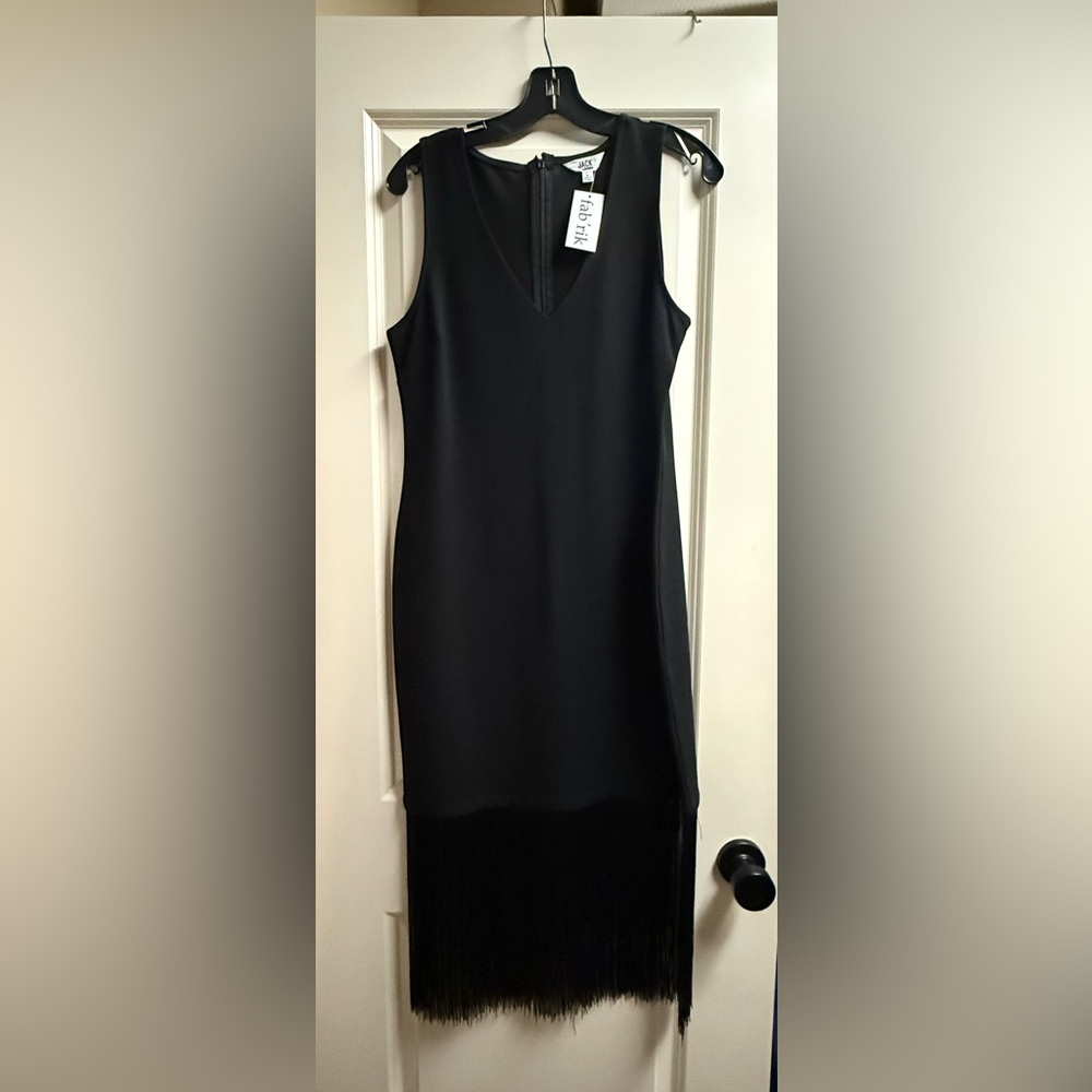 BB Dakota JACK Midi Sheath Dress with fringe